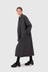 Famous All Over Duster Wool Coat - Grey