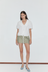 Fine Collar Top - White