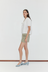 Fine Collar Top - White