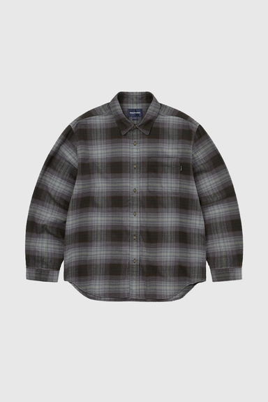 Flannel Check Shirt - Off Black