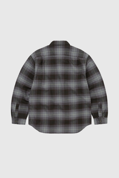 Flannel Check Shirt - Off Black