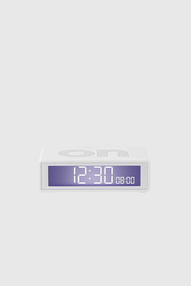 Flip+ Clock Reversible Alarm Clock - Rubber White