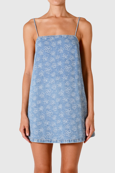 Flowers Cami Dress - Indigo