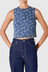 Flowers Shell Top - Indigo