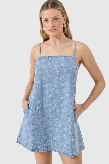 Flowers Cami Dress - Indigo