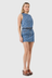 Flowers Shell Top - Indigo