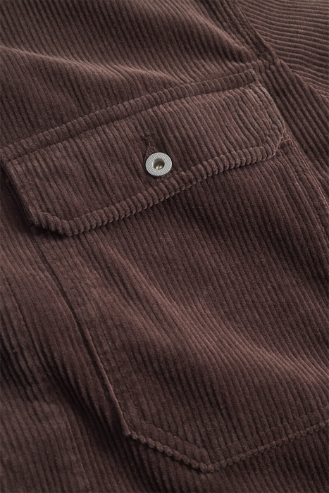 Folke Wide Corduroy Chore Jacket - Espresso