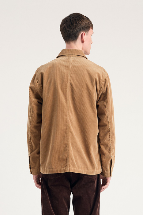 Folke Wide Corduroy Chore Jacket - Utility Khaki