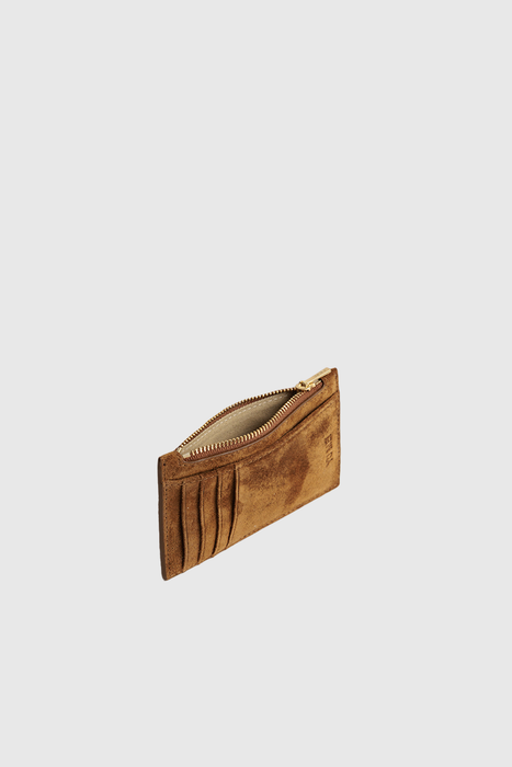 Frank Cardholder - Cork Suede