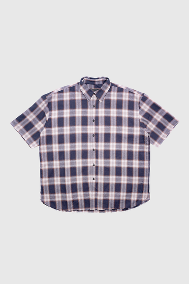 Frayed Shirt - Navy Plaid