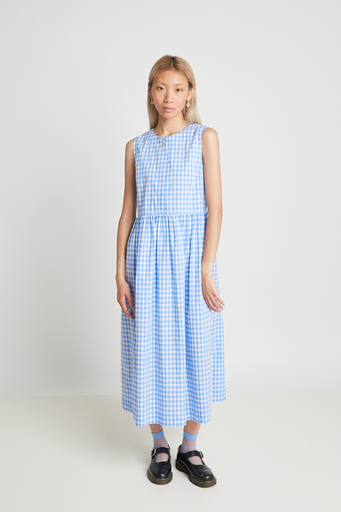 Freya Dress - Sky Blue Gingham