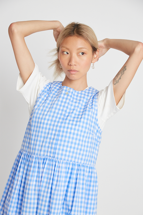 Freya Dress - Sky Blue Gingham