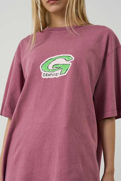 G-Scribble Tee Pigment Dyed - Red Pigment