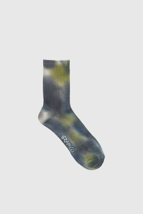 Tie Dye Crew Socks - Green