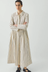 Garland Stripe Cotton Shirt Dress - Ecru / Charcoal