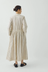 Garland Stripe Cotton Shirt Dress - Ecru / Charcoal