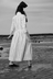 Garland Stripe Cotton Shirt Dress - Ecru / Charcoal