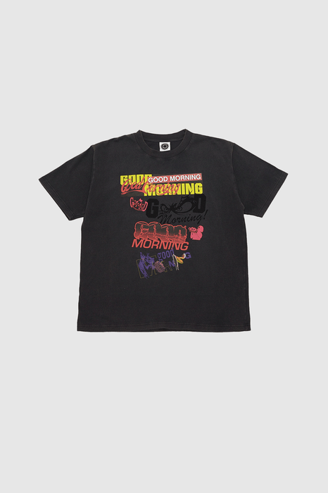 Multi Logo SS Tee - Sulphur Black