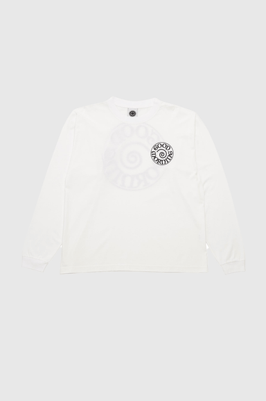 Spiral Logo LS Tee - White