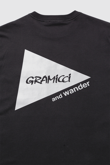 Gramicci x and wander Backprint Tee - Black