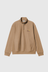 Half Zip American Script Sweat - Peanut