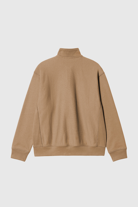 Half Zip American Script Sweat - Peanut