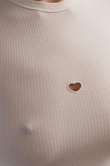 Heart Tee Shirt - Undyed