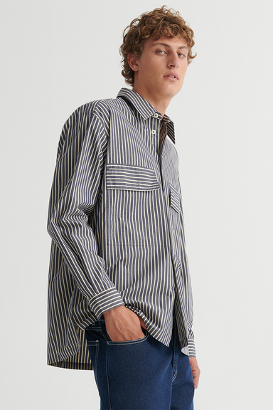 Heath Shirt - Evening Stripe