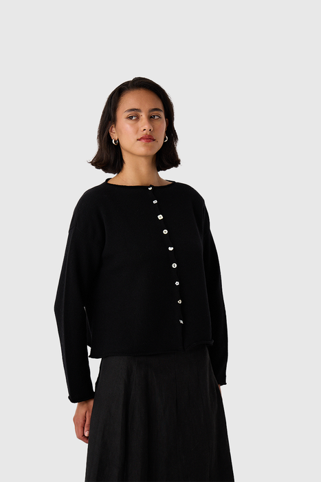Heirloom Doll's Cardigan - Black