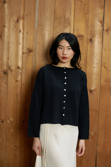 Heirloom Doll's Cardigan - Black