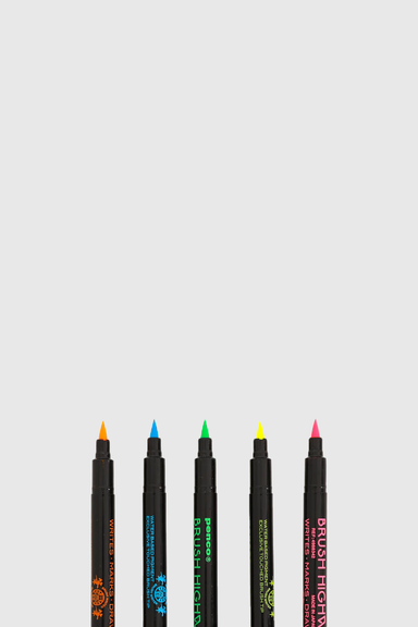 Highwriter Brush Pen Set of 5 - Assorted Colours