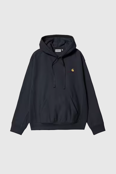 Hooded American Script Sweat - Deep Night