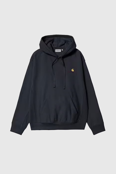 Hooded American Script Sweat - Deep Night