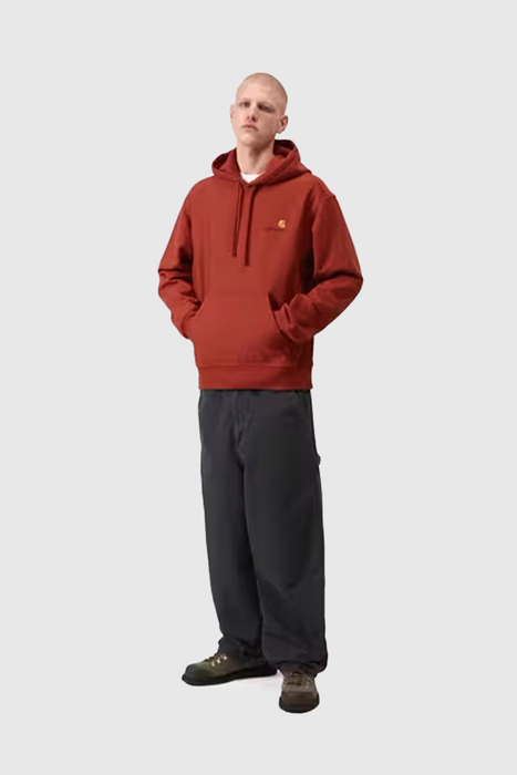 Hooded American Script Sweat - Oxide Red