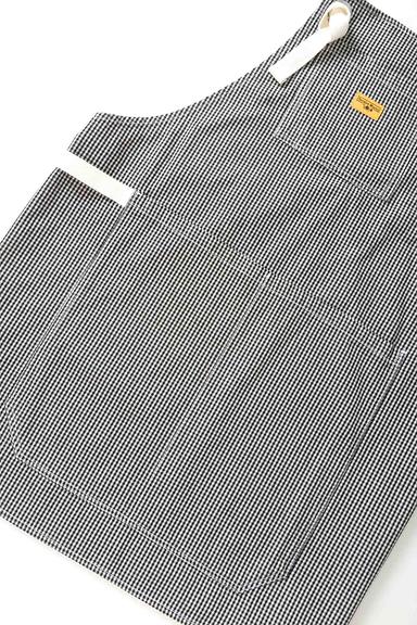 House Gingham Apron - Black