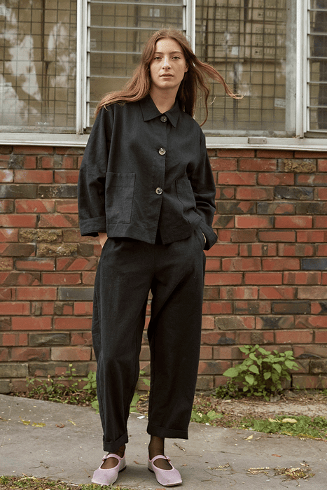 Blue Skies Jacket - Black Linen