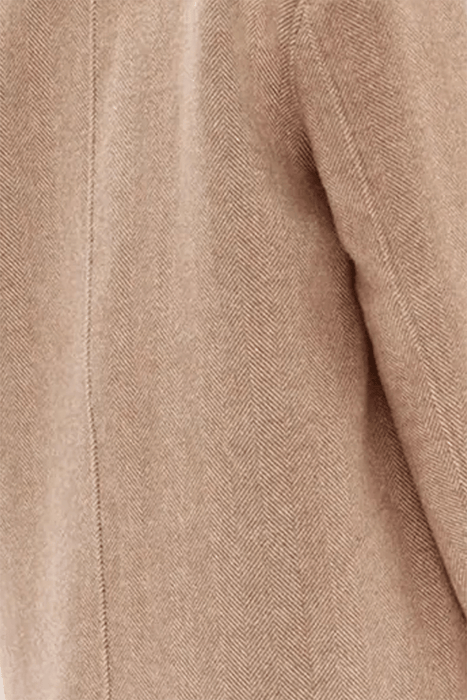 Thea Wool Herringbone Coat - Tan