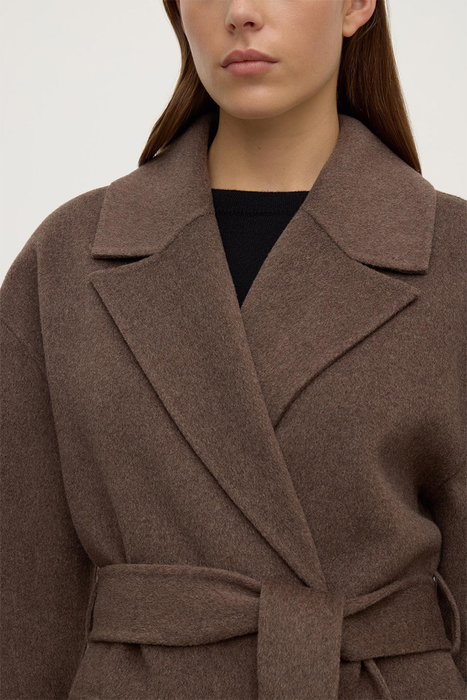 Ivy Wool Coat - Cocoa Marle