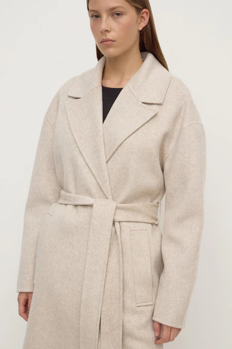 Ivy Wool Coat - Oat Marle