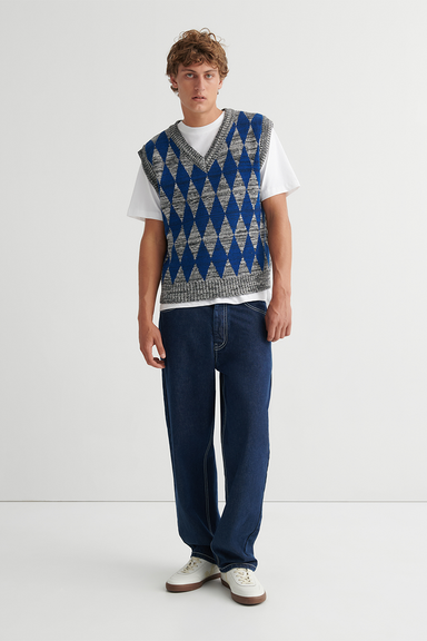 Jarman Vest - Diamond Jacquard