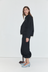 Side Pleat Pant - Black