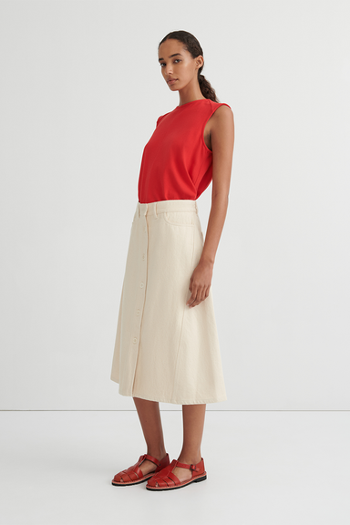 Jubilee Skirt - Ecru Denim
