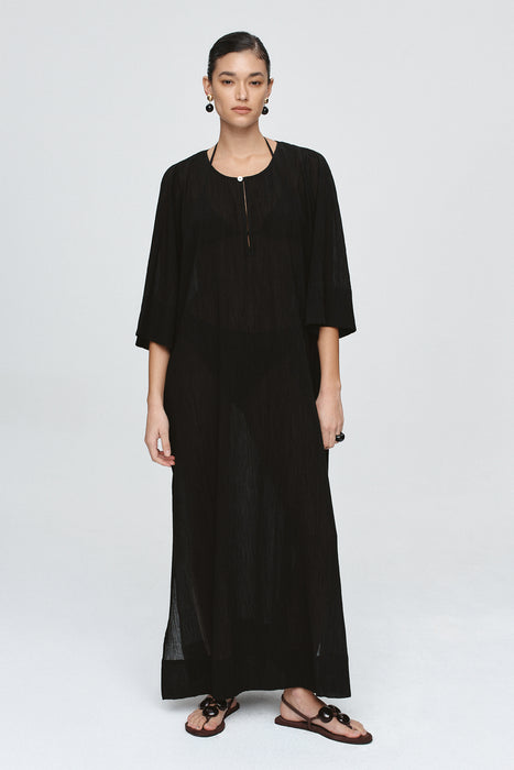 Kaftan - Black Crinkle