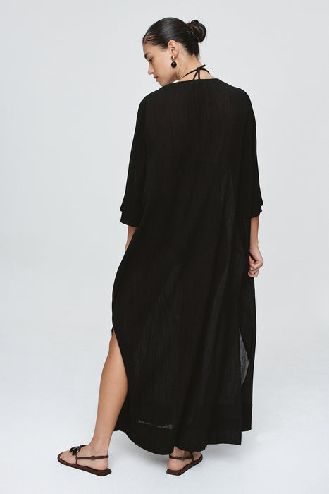 Kaftan - Black Crinkle