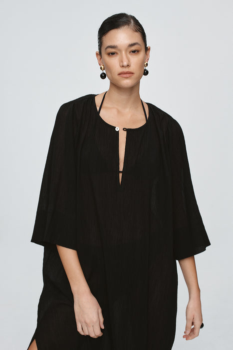 Kaftan - Black Crinkle