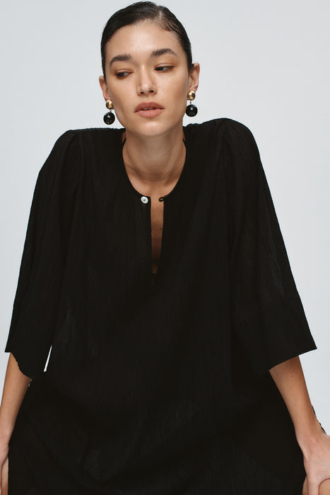 Kaftan - Black Crinkle