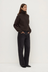 Kaia Wool Zip Sweater - Ganache Marle