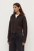 Kaia Wool Zip Sweater - Ganache Marle