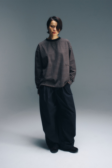 Kerferd Striped LS Tee - Brown