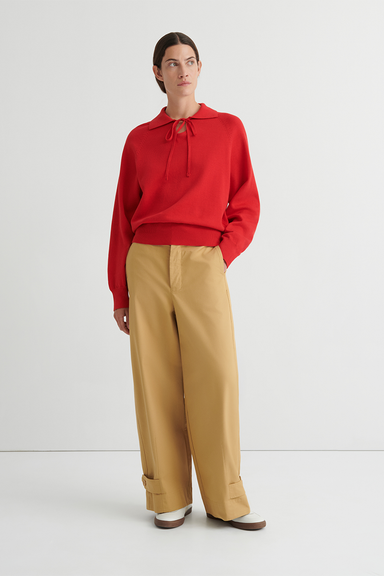 Keyhole Jumper - Poppy Red